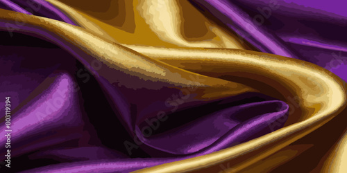 Colorful luxury silk fabric texture. Texture of silk or satin background.