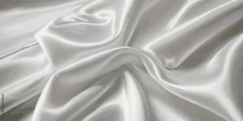 Background with luxury white wavy silk or satin. Fabric white silk wave texture for background. Background with luxury white wavy silk or satin. Fabric white silk wave texture for background.