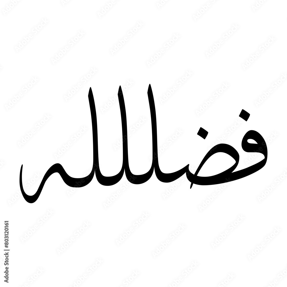 Fadhlullah Muslim Boy Name Sulus Font Arabic Calligraphy Fadhlullah Muslim Boy Name Sulus Font Arabic Calligraphy