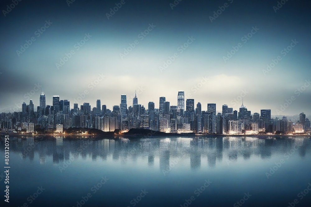 Obraz premium city skyline at night