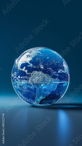 Saving water and world environmental protection concept. Eearth, created by ai