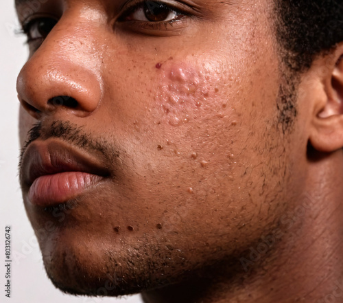 acne close up of a person male