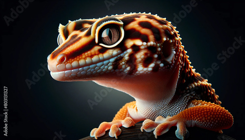 gecko in a portrait photo