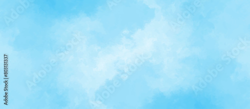 Blue sky with cloud .Beautiful blue sky with white clouds .bright cloud cover in the sun calm clear winter air background .gradient light white background.	