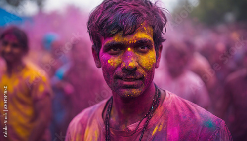 human portraits from the holi festival 