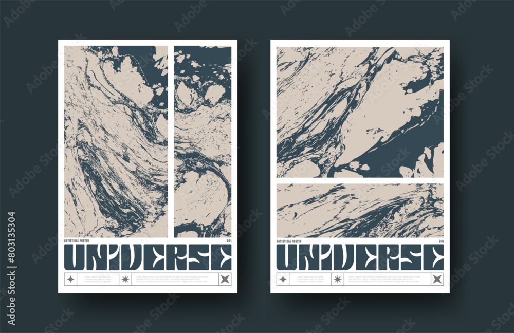 Fototapeta premium Elegant poster design using a marbled appearance. Bright vector backdrop created using liquid acrylic paint. abstract flowing background for art. Perfect for cover, sign, flyer, banner, card, package,