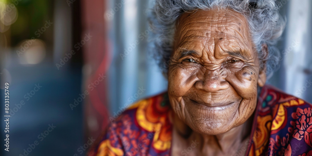 Portrait of a joyful senior woman posing in front of a rustic wall and a wooden door Portrait of a joyful senior woman posing in front of a rustic wall and a wooden door