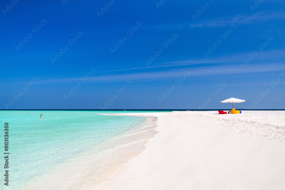 Stunning tropical beach at Maldives