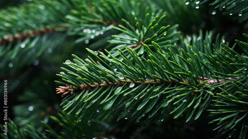 Closeup photo of leaves with needle cast disease in conifers, showing browning and dropping of needles