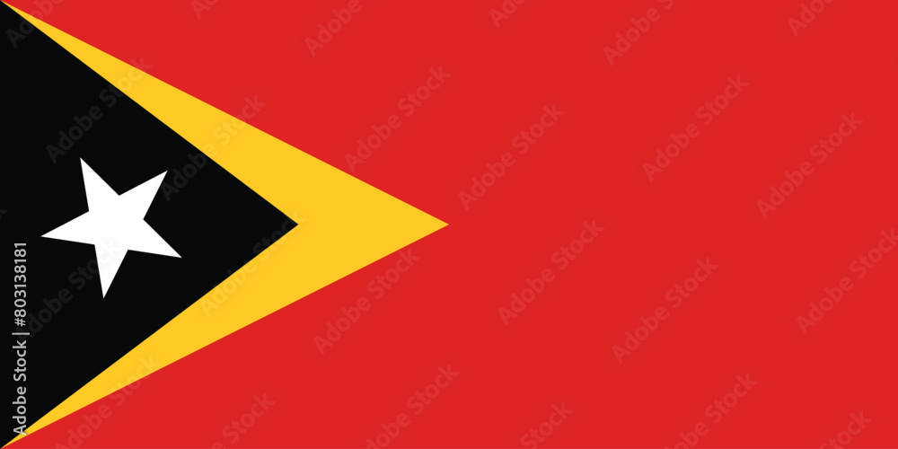National Flag of East Timor, East Timor sign, East Timor Flag National Flag of East Timor, East Timor sign, East Timor Flag