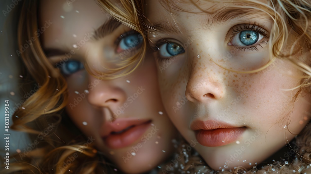 Obraz premium mother embracing her child, capturing the love and warmth in their eyes