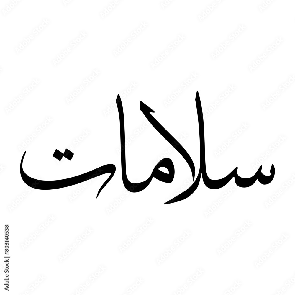 Salaamat Muslim Boy Name Sulus Font Arabic Calligraphy Salaamat Muslim Boy Name Sulus Font Arabic Calligraphy