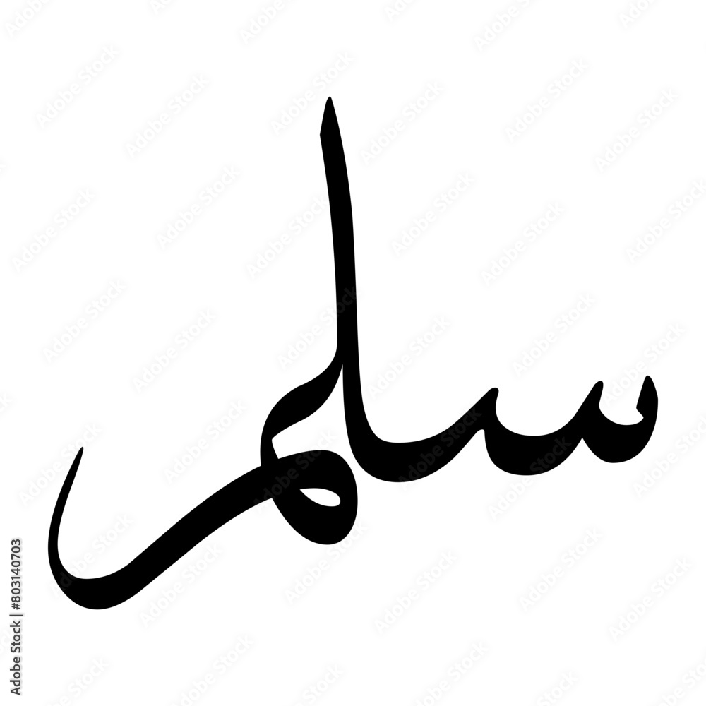 Salim Muslim Boy Name Sulus Font Arabic Calligraphy Salim Muslim Boy Name Sulus Font Arabic Calligraphy