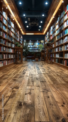 Bookstore Interior Blurred Background
