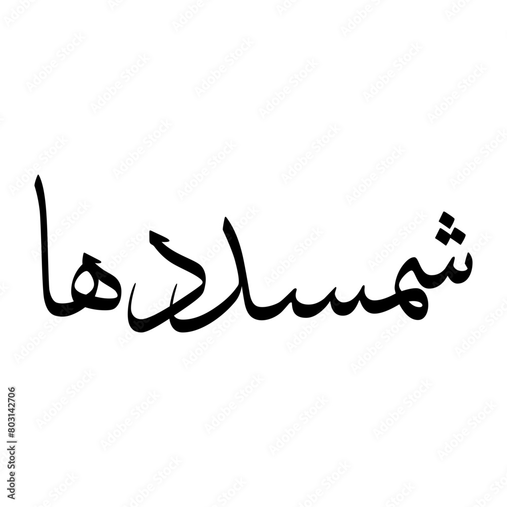 Shams Muslim Boy Name Sulus Font Arabic Calligraphy Shams Muslim Boy Name Sulus Font Arabic Calligraphy