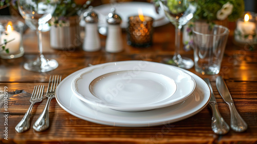 Empty Plate Tableware: Clean and Minimalist Dining Presentation