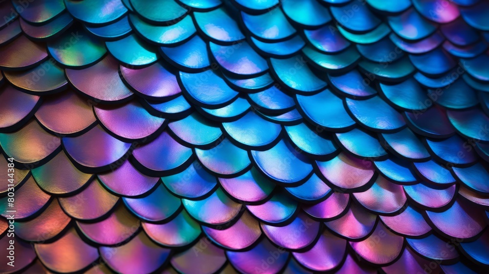 Closeup of a fish scale, highlighting its overlapping structure and natural iridescence against a black background Closeup of a fish scale, highlighting its overlapping structure and natural iridescence against a black background