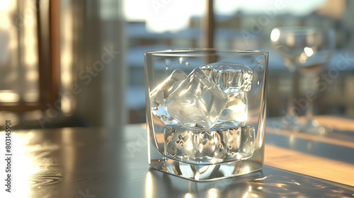 Ice cubes placed in a glass come in many shapes, such as round, square, and square. The most common shape is with a hole in the middle. 