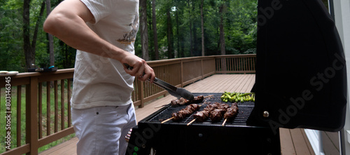 Grilling fish and meat on your home terrace