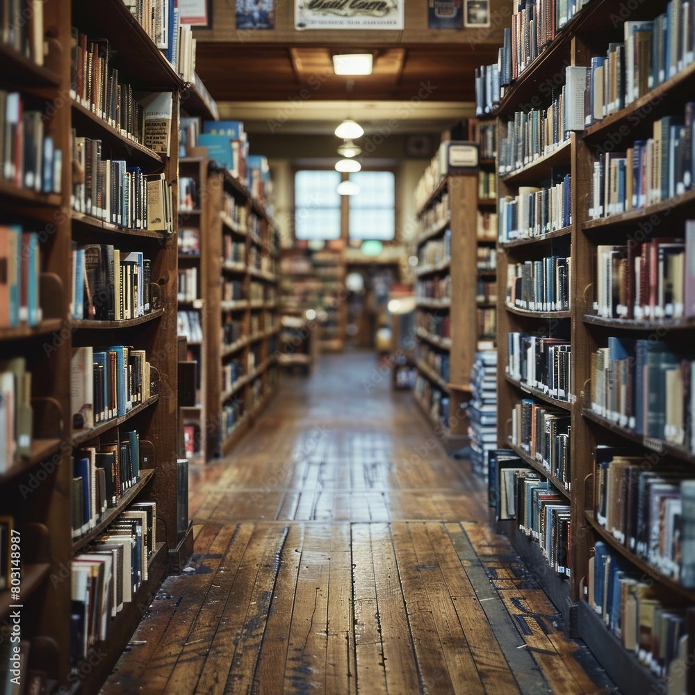 Bookstore Interior Blurred Background Bookstore Interior Blurred Background