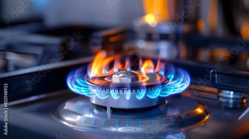 Captivating Macro Capture of Delicate Gas Stove Pilot Flame in Vivid Detail and Clarity