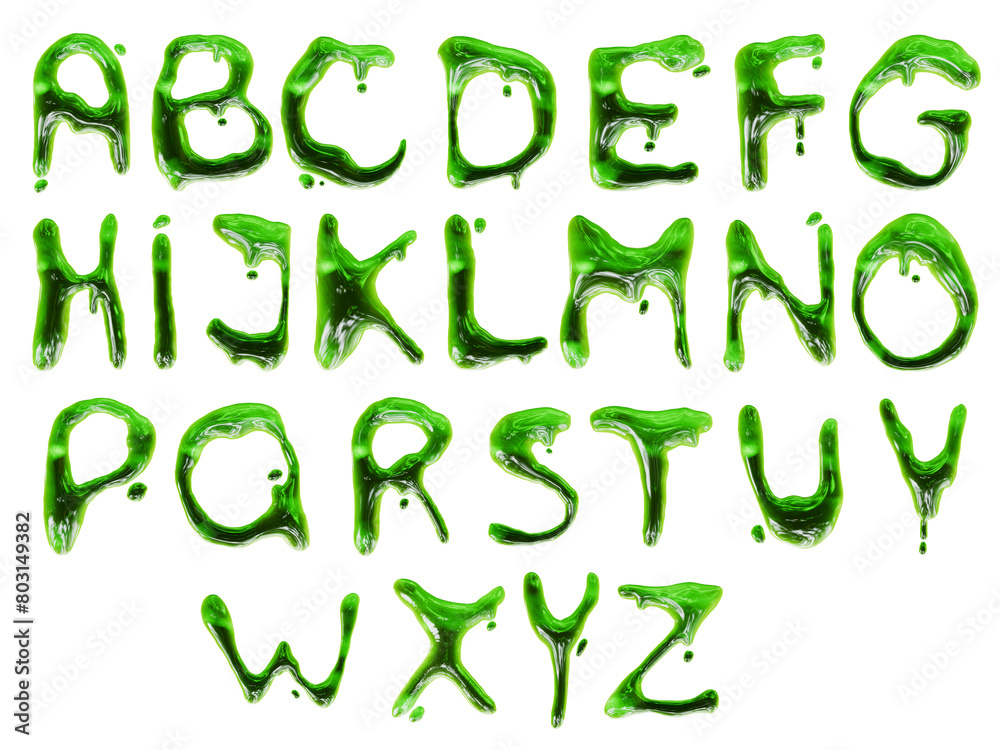 3D slime alphabet set, green drip Halloween goo render zombie text, liquid toxic spooky letters. Monster glossy texture, decorative radioactive scary gel ABC, jelly alien gum. Slime alphabet clipart 3D slime alphabet set, green drip Halloween goo render zombie text, liquid toxic spooky letters. Monster glossy texture, decorative radioactive scary gel ABC, jelly alien gum. Slime alphabet clipart