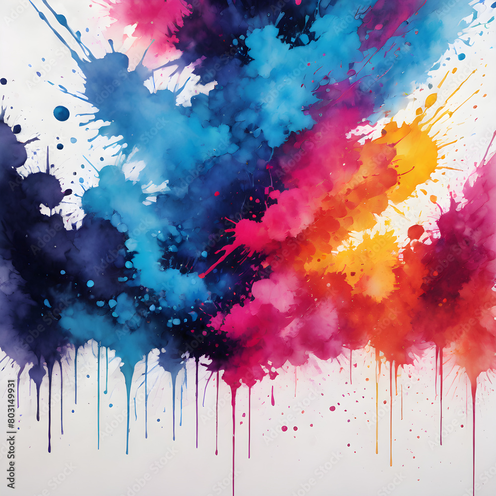 Fototapeta premium abstract watercolor background with splashes