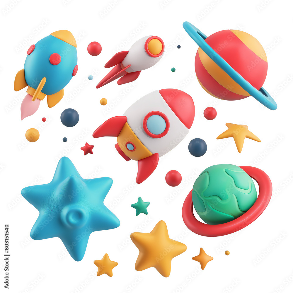 PNG space debris 3d icons and objects , in cartoon style minimal on transparent, white background, isolate PNG space debris 3d icons and objects , in cartoon style minimal on transparent, white background, isolate