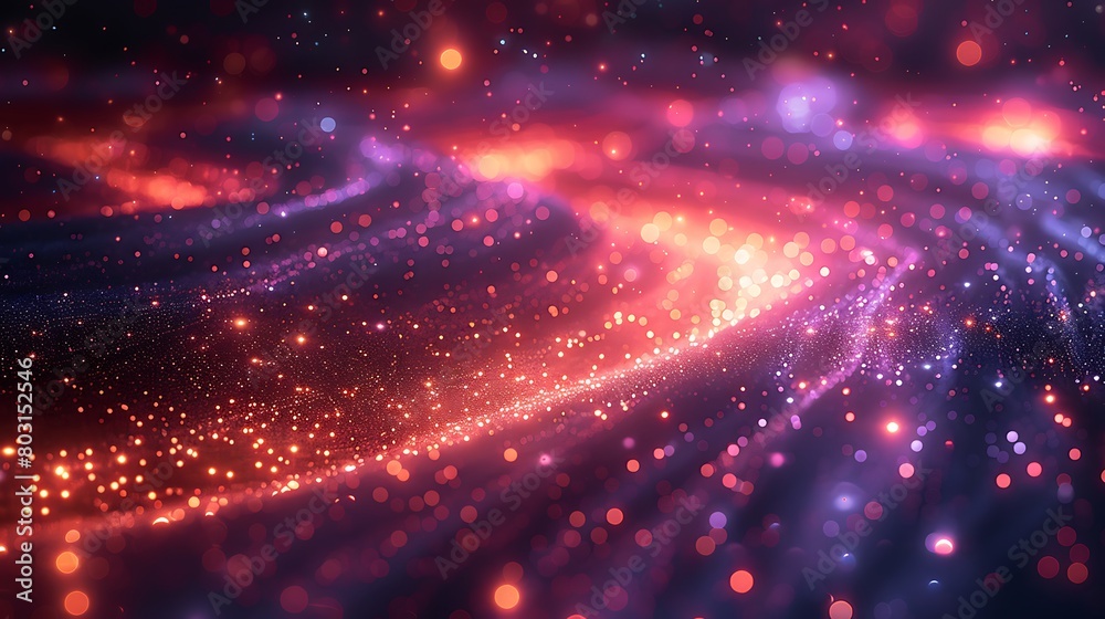 Depict light particles as vibrant streams weaving through cosmic darkness, illuminating the space with trails of soft, glowing light. Depict light particles as vibrant streams weaving through cosmic darkness, illuminating the space with trails of soft, glowing light.