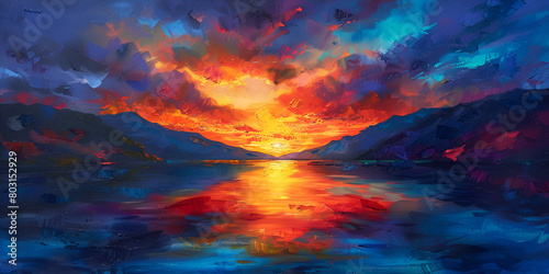 "Dreamscapes: The Fiery Beauty of Painted Skies"