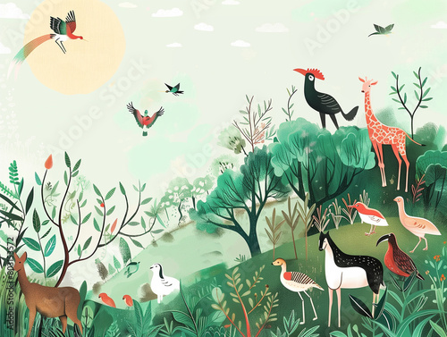 landscape illustration background