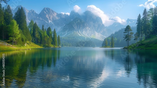 landscape with lake 