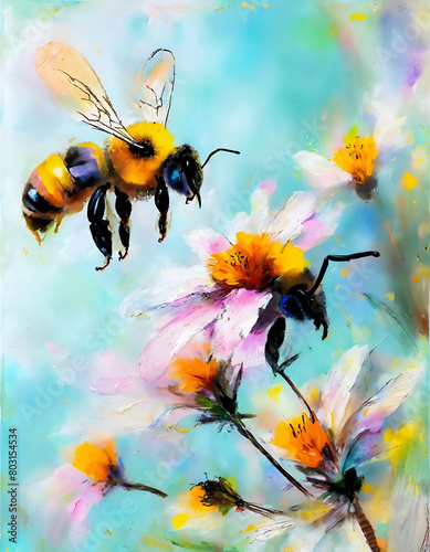 bee on flower © LoveLy