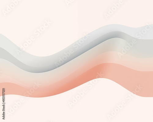 This 2D illustration captures a soft acoustic melody through abstract lines and curves flowing rhythmically in harmonious pastel colors  ideal for serene and aesthetic visual projects