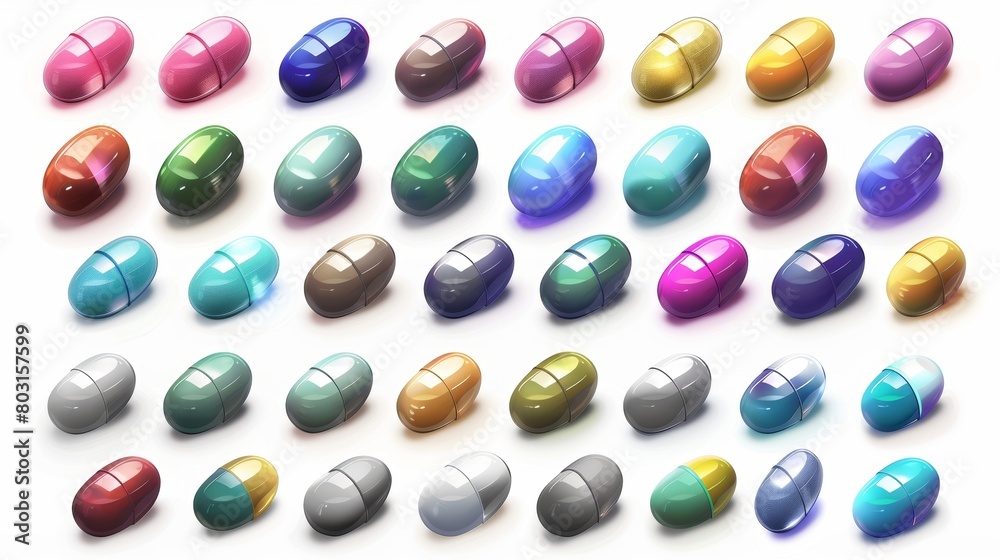 The Realistic 3d modern set of pills, tablets, drugs and capsules has round, oval, or oval-shaped pills, tablets, medicines, antibiotics, vitamins, amino acids, minerals, bioactive additives. The Realistic 3d modern set of pills, tablets, drugs and capsules has round, oval, or oval-shaped pills, tablets, medicines, antibiotics, vitamins, amino acids, minerals, bioactive additives.