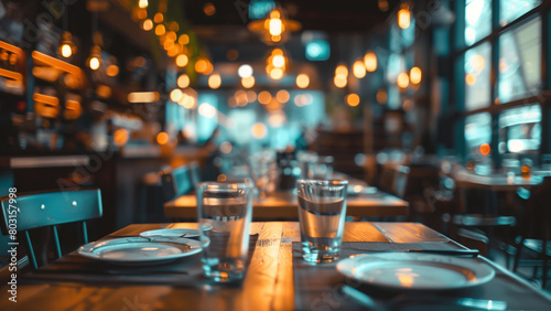 Wallpaper Mural Wide View of a Peaceful Restaurant Background Torontodigital.ca