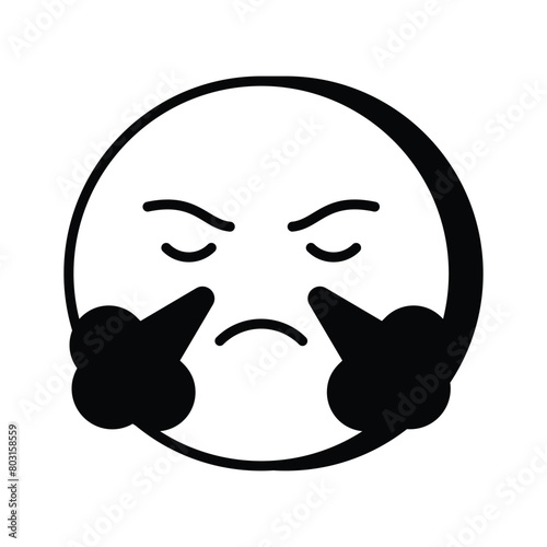 Have a look at this creative icon of frustrated emoji, trendy style vector