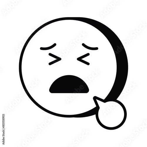 Unique and premium vector of tired emoji, editable icon