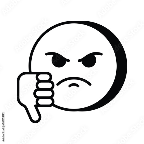 Disgusted emoji vector design, customizable unique vector
