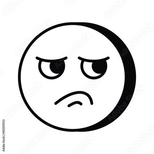 Disgusted emoji vector design, customizable unique vector
