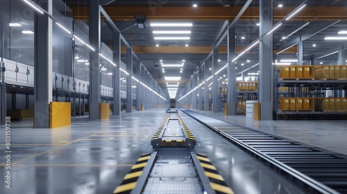 Marvel at the precision and efficiency of a state-of-the-art logistics center, where robotic arms seamlessly coordinate the movement of products destined for every corner of the globe photo