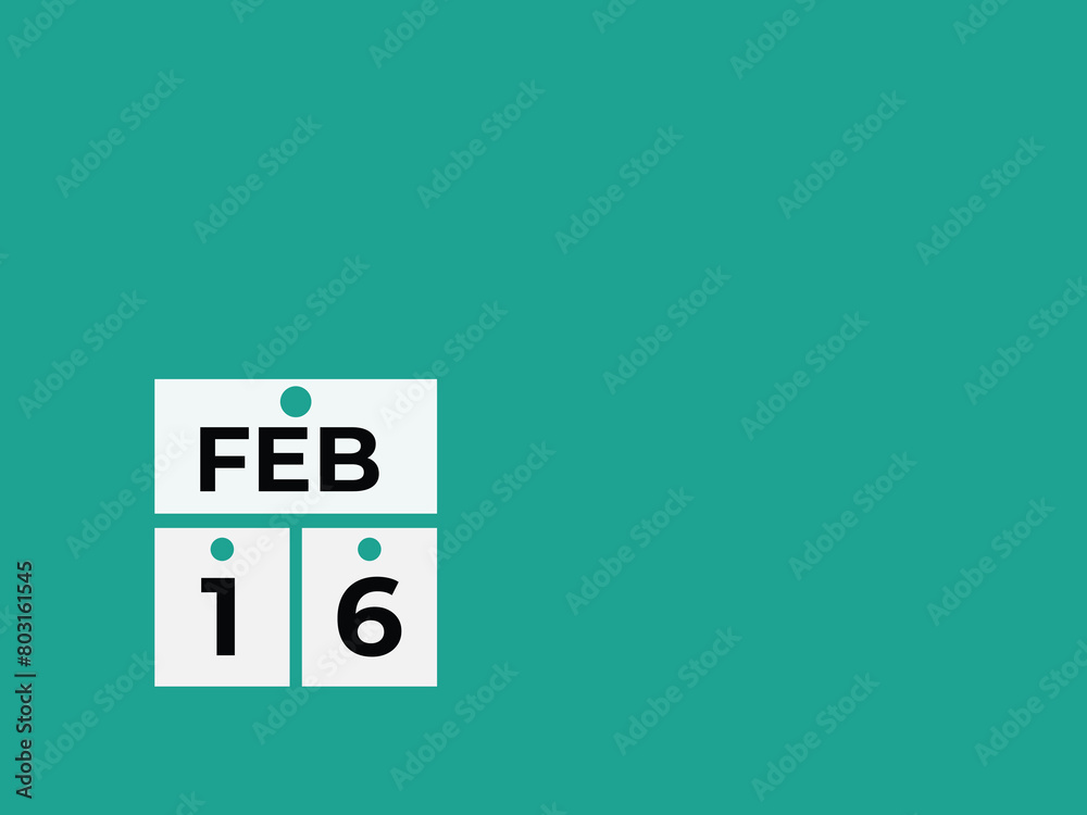 February 16 calendar reminder. 16 February daily calendar icon template. Calendar 16 February icon Design template. Vector illustration
February 16 calendar reminder. 16 February daily calendar icon template. Calendar 16 February icon Design template. Vector illustration