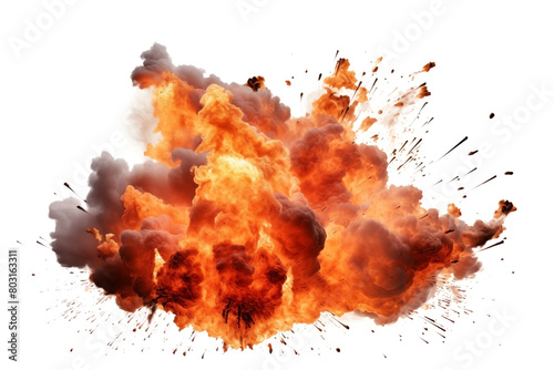 Massive Inferno fire explosion border PNG Intense Combustion Blast isolated on Transparent and white background - flying fire Debris Firefighter Advertising concept