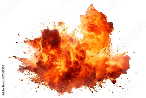 Massive Inferno fire explosion border PNG Intense Combustion Blast isolated on Transparent and white background - flying fire Debris Firefighter Advertising concept photo