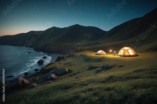 tent in the mountains