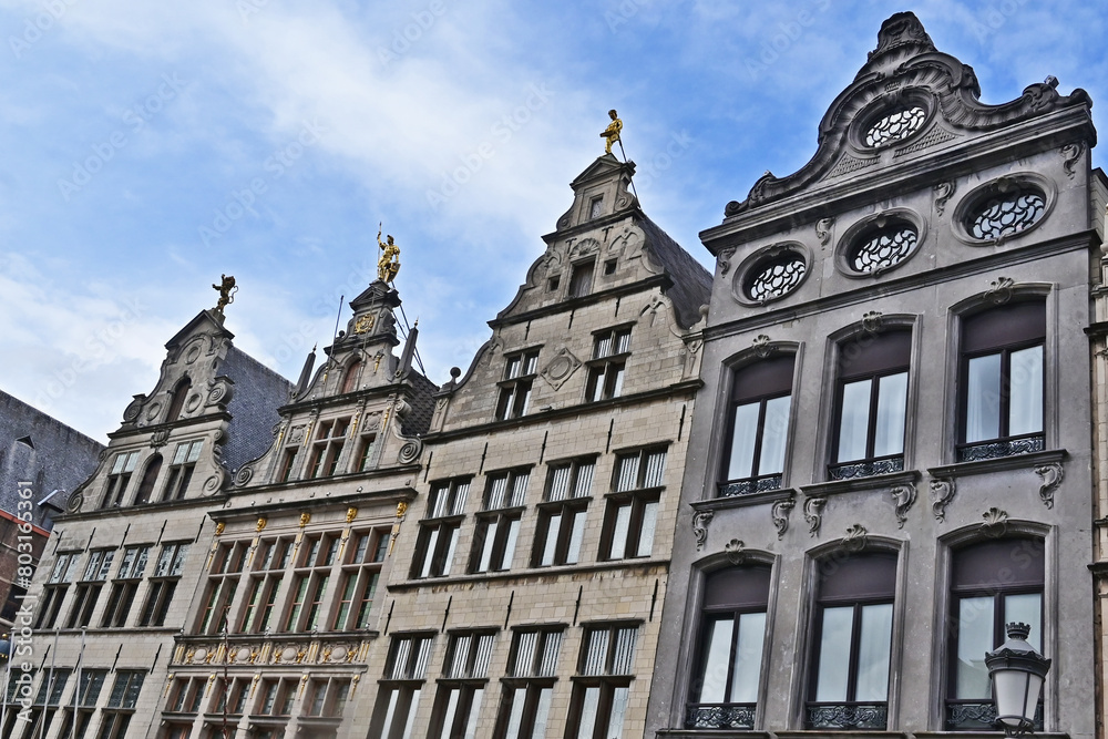 Anversa, antiche case e palazzi del centro storico - Fiandre, Belgio