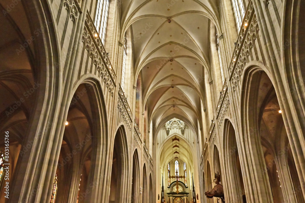 Anversa, interno della cattedrale di Nostra Signora - Fiandre, Belgio