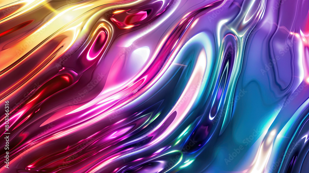 Fototapeta premium Titanium rainbow background 