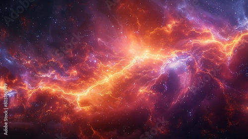 Illustrate the dramatic energy of a supernova explosion, blending intense colors and dynamic movements to represent the raw power of the universe.