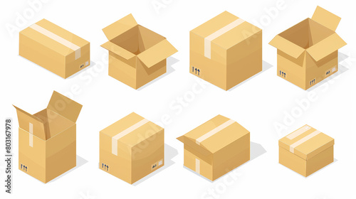 box, cardboard, carton, package, shipping, delivery, boxes, brown, container, packaging, moving, 3d, packing, warehouse, storage, transportation, vector, cargo, parcel, paper, pallet, business, illust